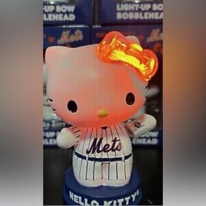 Let’s go Mets!  Brand new Mets x Hello Kitty light up bobble head